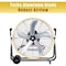 Edendirect 24in 3 Speeds High Velocity Internal Oscillating Barrel Floor Fan Yellow with 1/4 IR-FAN7807 - alternate 3